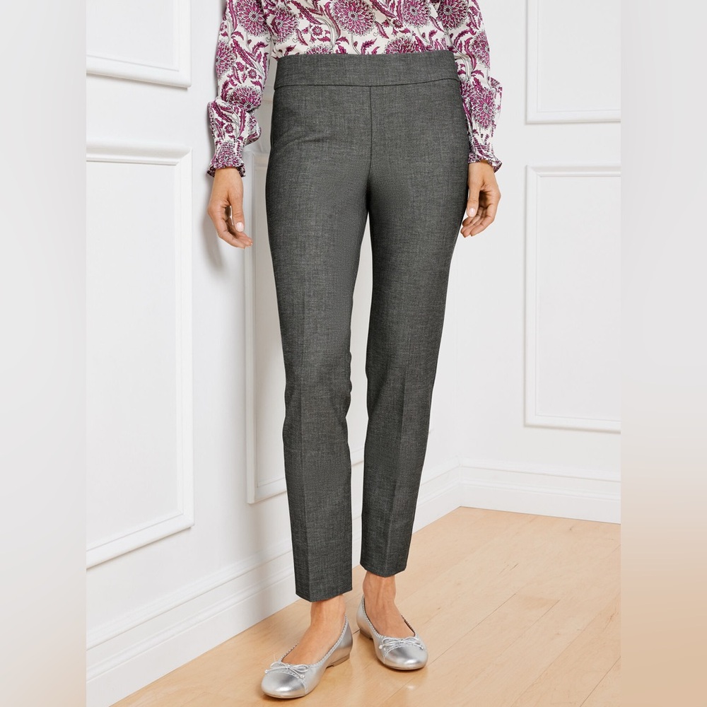 TALBOTS CHATHAM ANKLE PANTS - Color: Sharkskin SIZE 4P